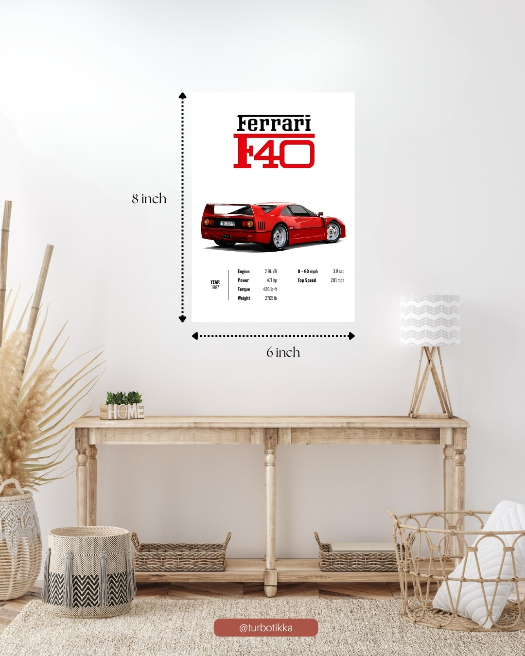 Ferrari F40 - Wall Poster