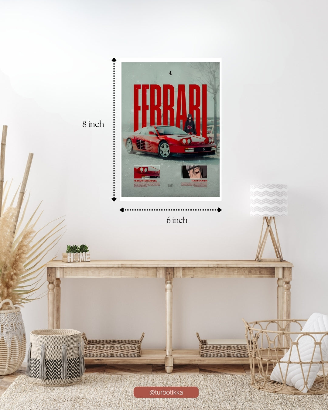 Ferrari Testarossa x Itachi Uchiha - Wall Poster