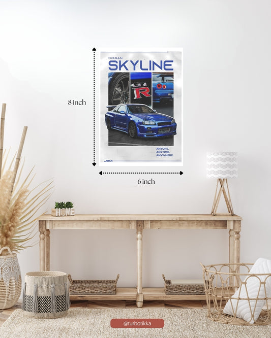 Nissan Skyline GTR R34 - Wall Poster