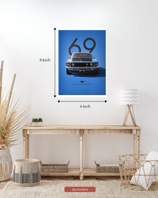 1969 Ford Mustang - Wall Poster