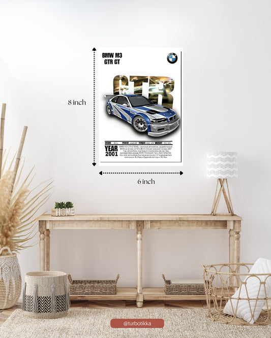 BMW M3 GTR - Wall Poster
