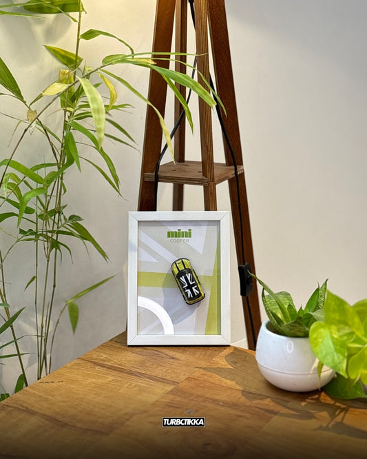 Mini Cooper (Green) Framed - Wall Art