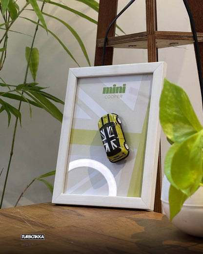 Mini Cooper (Green) Framed - Wall Art