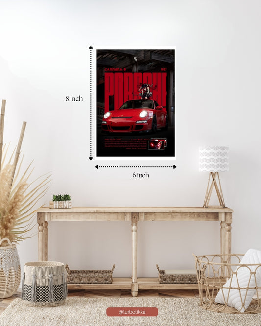 Porsche 997 Carrera S x Hero Killer: Stain - Wall Poster