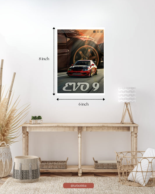 Mitsubishi Lancer Evo 9 - Wall Poster