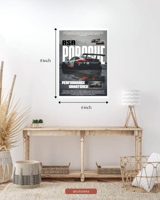 Porsche 911 RSR - Wall Poster