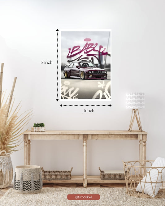 BMW E30 - Wall Poster