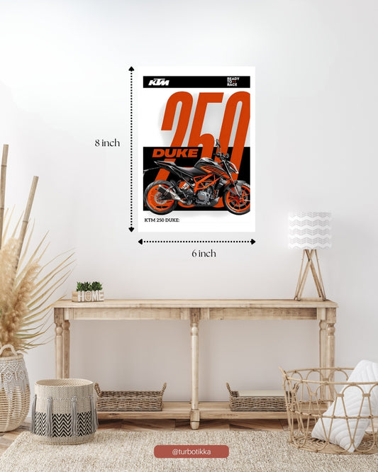 KTM Duke 250 - Wall Poster